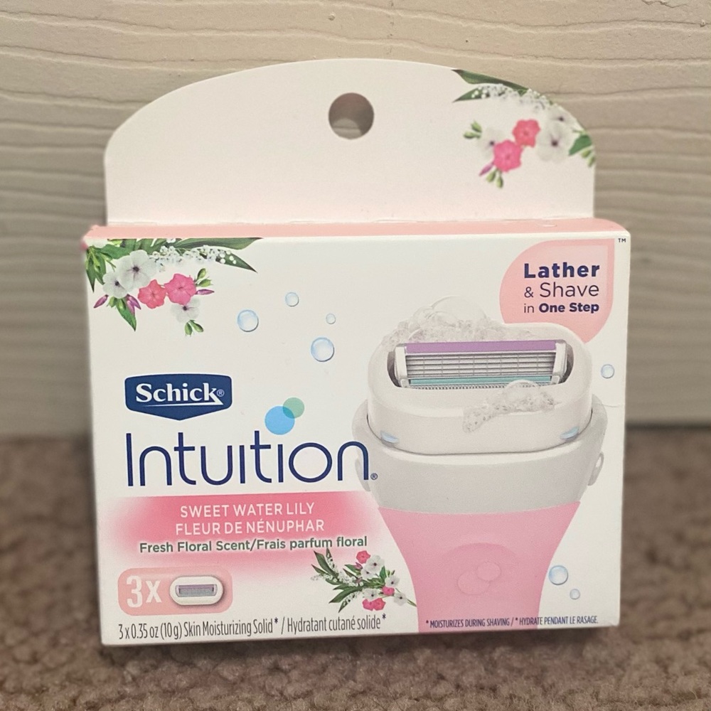 Schick Intuition Women's Sweet Water Lily Razor Blades Refill Cartridge (3 ct)